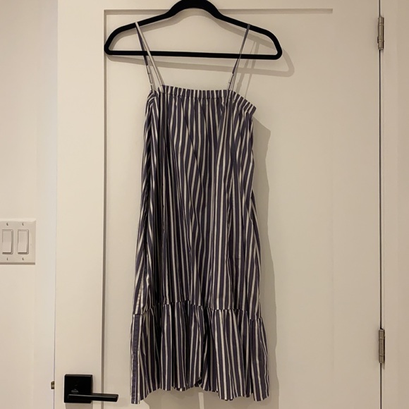 ATM Cotton Poplin Stripe Tent Dress - Picture 6 of 7